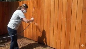 stain your fence Houston